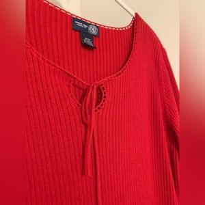 red long sleeve shirt